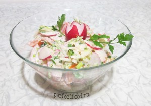 Рецепт приготовления салата из редиски