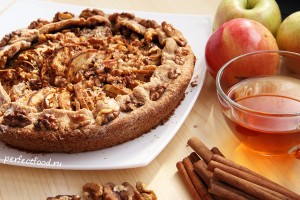 Постный пирог с яблоками рецепт