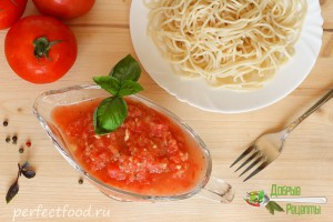 Соус из помидоров с базиликом