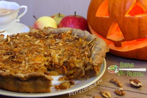 Пирог из тыквы и яблок - рецепт с фото