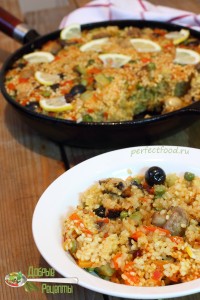 Как приготовить вегетарианскую паэлью с грибами - рецепт с фото