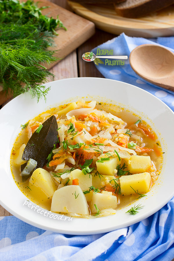 Капустняк - капустный суп с пшеном