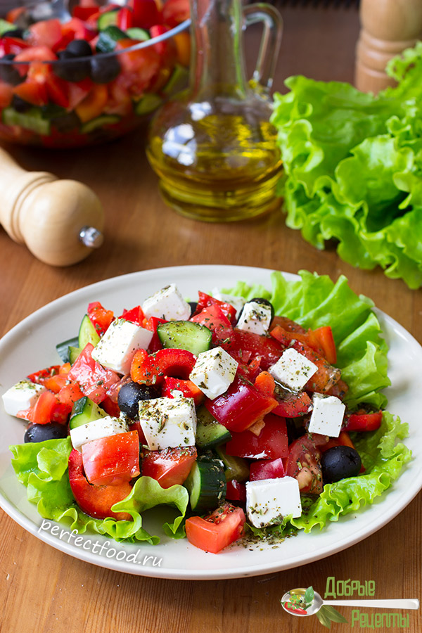Греческий салат - рецепт