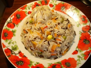 Постный плов с диким рисом и овощами Постный плов с диким рисом