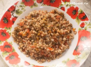 Рецепт гречневой каши с овощами, зеленью и морской капустой Гречневая каша