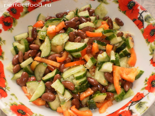 Салат с кукурузой и консервированной белой фасолью – пошаговый рецепт приготовления с фото