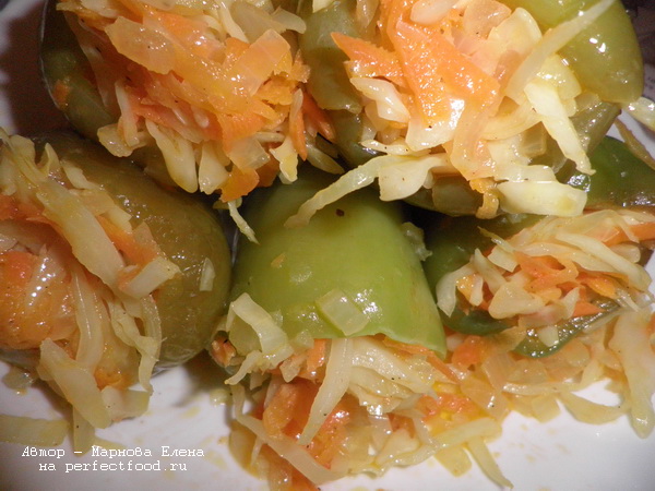 Рецепт простого вкусного блюда - фаршированных овощами сладких перцев-"хлопушек"