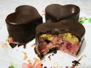 Банановый десерт в шоколаде «Сладкие валентинки» — фото-рецепт