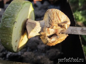 Вегетарианский шашлык — фото-рецепт Шампиньон от вегетарианского шашлыка