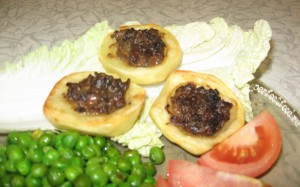 Картофельные корзиночки с грибами — рецепт для аэрогриля