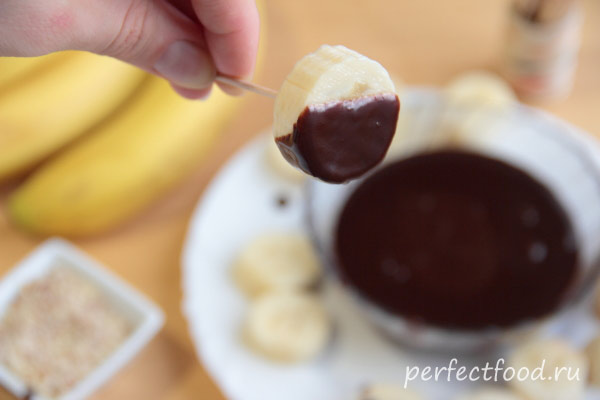Банан в шоколаде - с ганашем
