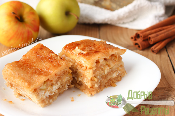 Насыпной пирог с яблоками - рецепт с фото