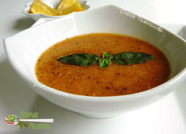 Турецкий суп-пюре из чечевицы - рецепт с фото