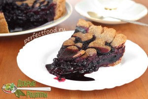 Постный пирог с черникой — рецепт с фото и видео