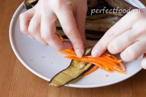 Рулетики из баклажанов с морковью — рецепт с фото и видео