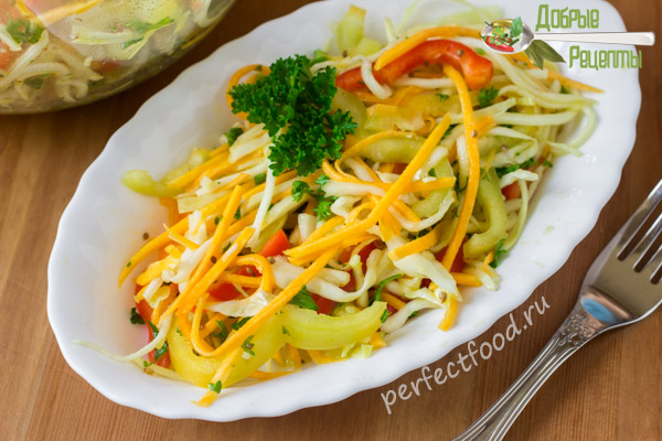 Осенний салат из тыквы и кабачков - рецепт с фото