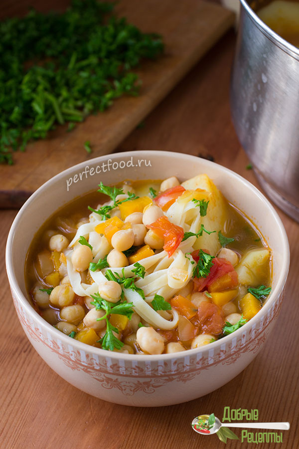 Суп из нута вегетарианский - рецепт с фото и видео