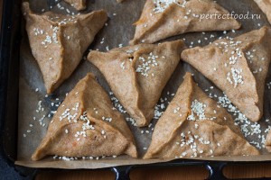 Треугольные пирожки с капустой (постные, веганские) — рецепт с фото и видео