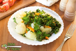 Тушёная картошка с брокколи — рецепт с фото и видео
