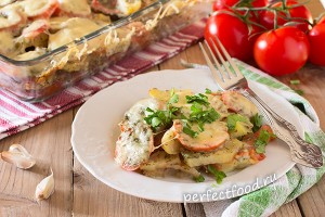 Картофельная запеканка с помидорами и сыром — рецепт с фото и видео