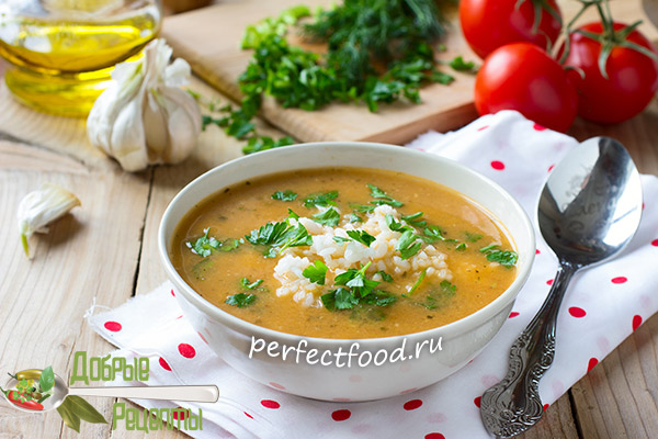 Томатный суп с чесноком и рисом - рецепт с фото и видео